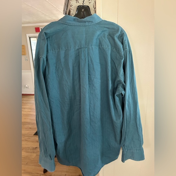 Cambridge Men's Teal Dress Shirt - Picture 2 of 3